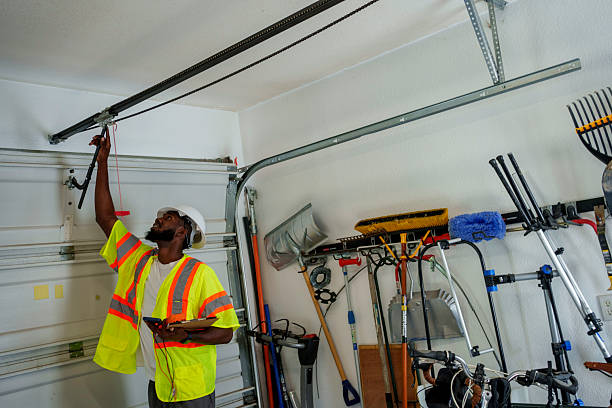 Professional Garage Door Panel Replacement technician working in Strathmore, NJ